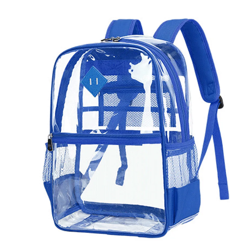 New PVC Transparent Backpack Waterproof Travel Shoulder Bag Multi-function Cute Clear Backpack Girl Boy