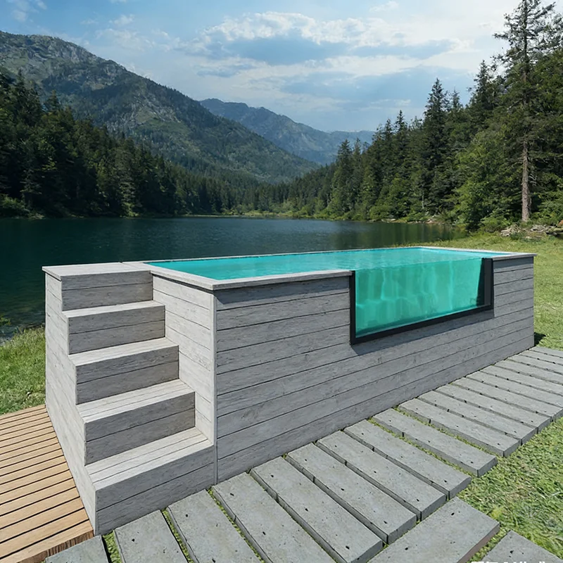 Outdoor Prefab Modular Container Swimming Pool | Portable Durable Pool for Family Resort Hotel Use