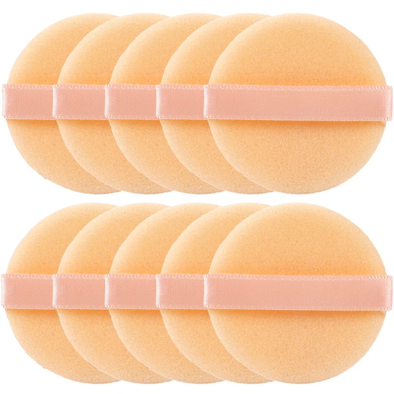 10Pcs/set Facial Makeup Puff Concealer Powder Puff Pads Round Shape Face Foundation Cream Cosmetic Soft Sponge Beauty Tools