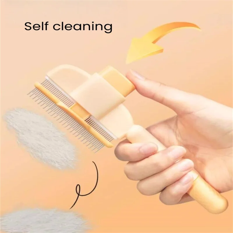 

Self Cleaning Slicker Brush Dogs Cats Flea & Tick Controls Comb Removes Cat Hair Professional Deshedding Grooming Accessories