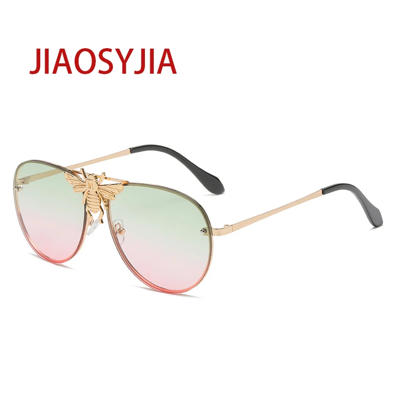 

JIAOSYJIA Fashion Modern Oversized Sunglasses For Women Men Designer Sun Glasses Bee Decoration Trengding Shades UV400 JS1095