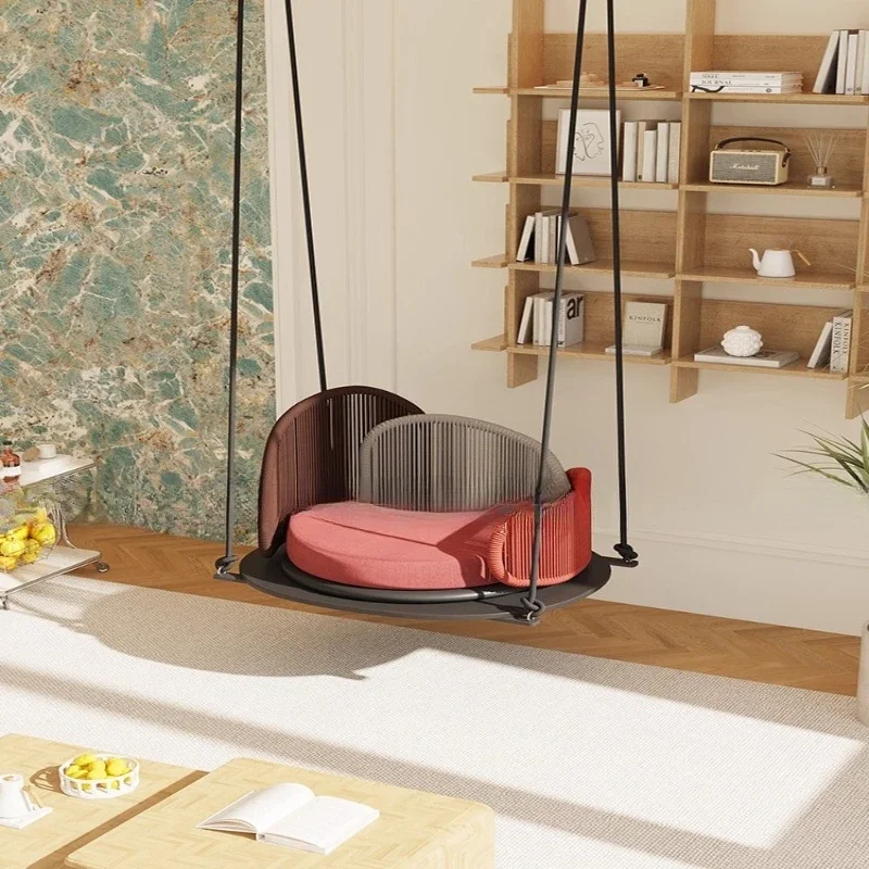 Hanging chair Balcony Hanging basket Home Internet celebrity Indoor rattan sheet Double children Hanging basket Rocking chair