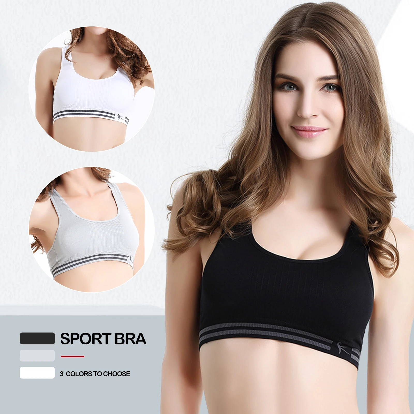 

IUSIBRALEA Sports Bra Underwear for Women No Steel Ring Push Up Seamless Brassiere Large Size Bra Female Lingerie Women's Bras