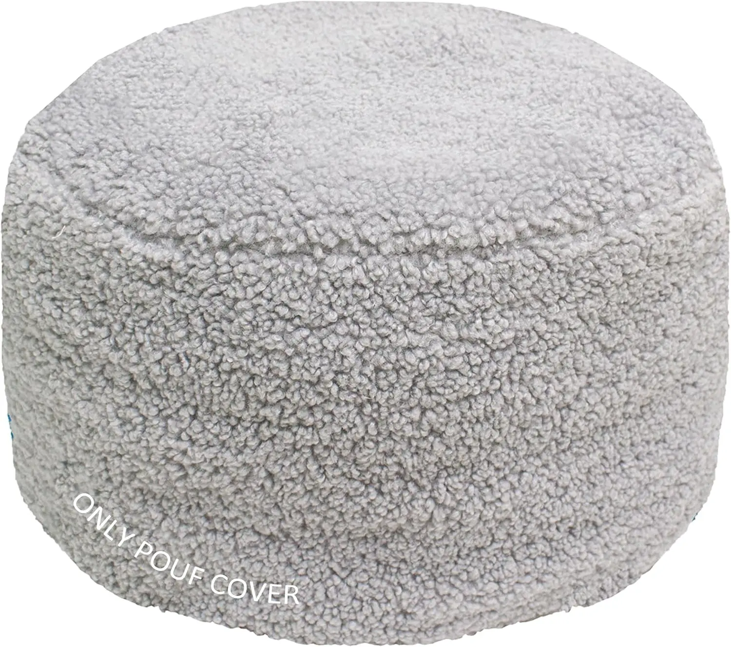 

Unstuffed Ottoman Pouf Cover,Sherpa Fleece Foot Stool, 20X12 Hes Storage Solution, Floor Bean Bag (No Filler),Foot Rest For