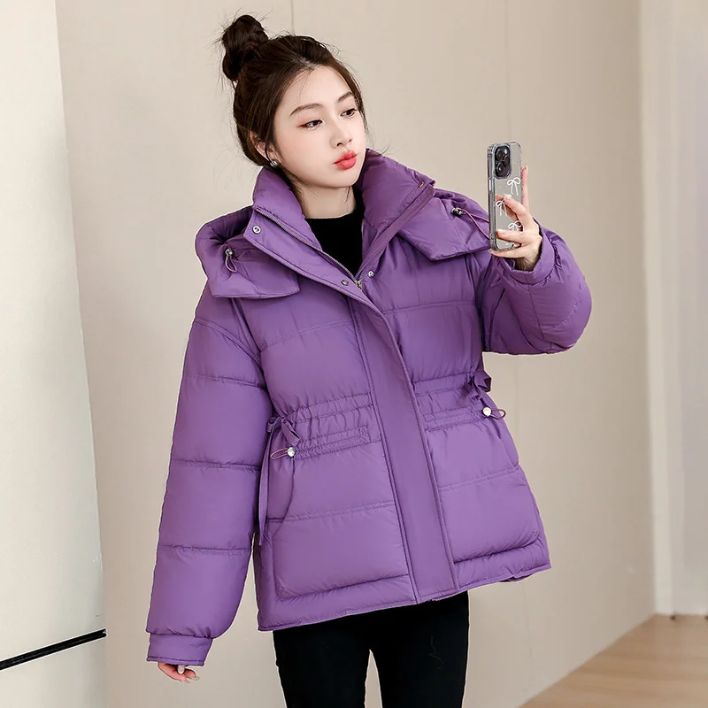 2024 Winter Jacket Coats Women Down Cotton Clothes Loose Hooded Parkas Warm Cotton Padded Jacket Snow Overcoat Female Outerwear