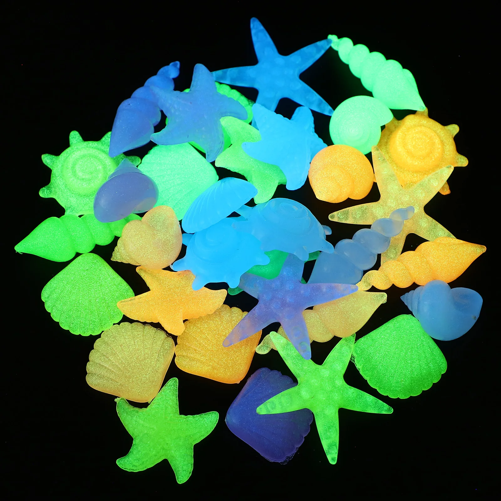 

50pcs Resin Glow Rocks Decorative Aquarium Stones Landscaping Pebbles For Fish Tank Water Garden Decor