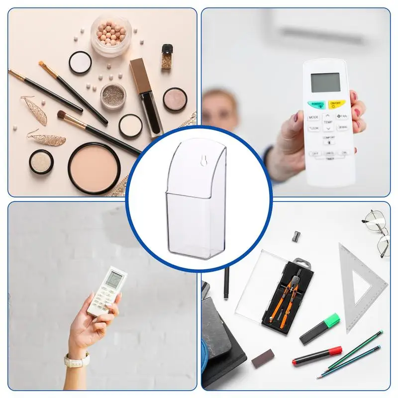 Household Transparent Storage Boxes Multipurpose Acrylic TV Air Conditioner Remote Control Holder Wall Mount Storage Box