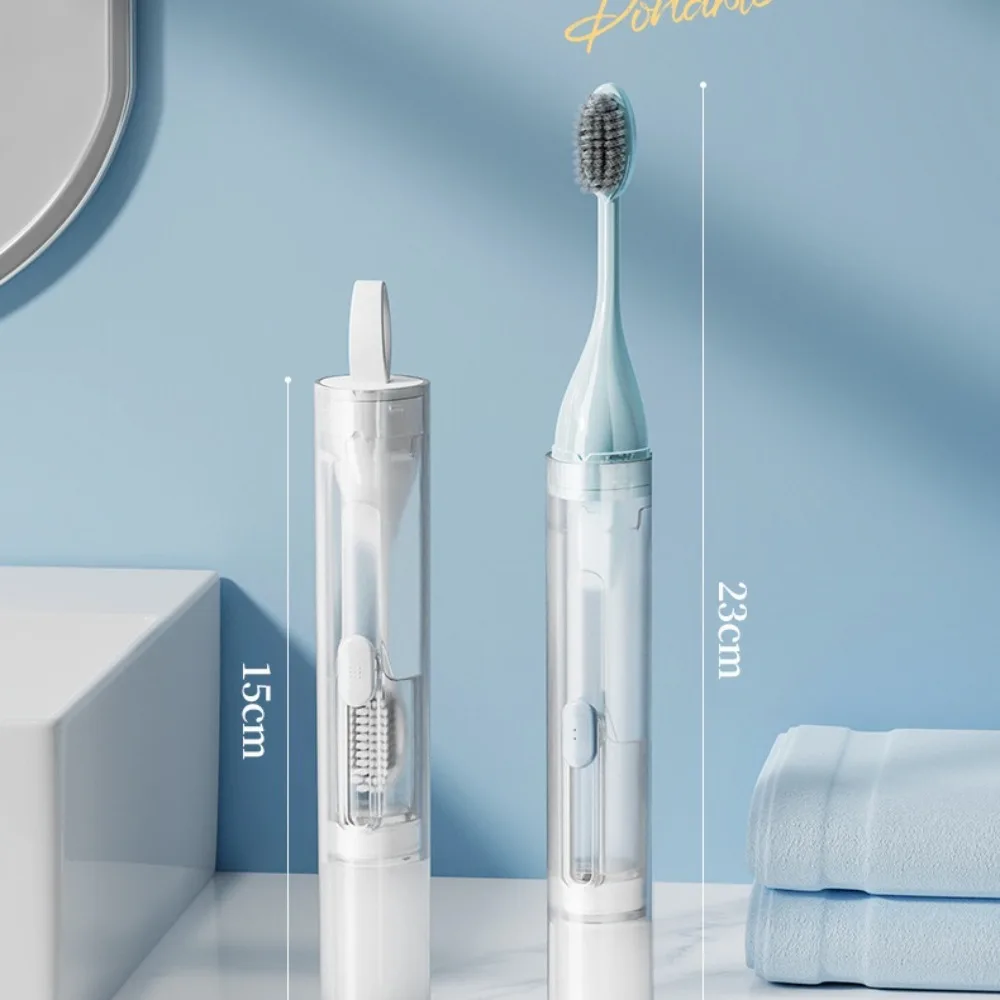 فرشاة أسنان محمولة جديدة قابلة للطي مجموعة فرشاة أسنان ناعمة إبداعية معجون أسنان صحي للسفر