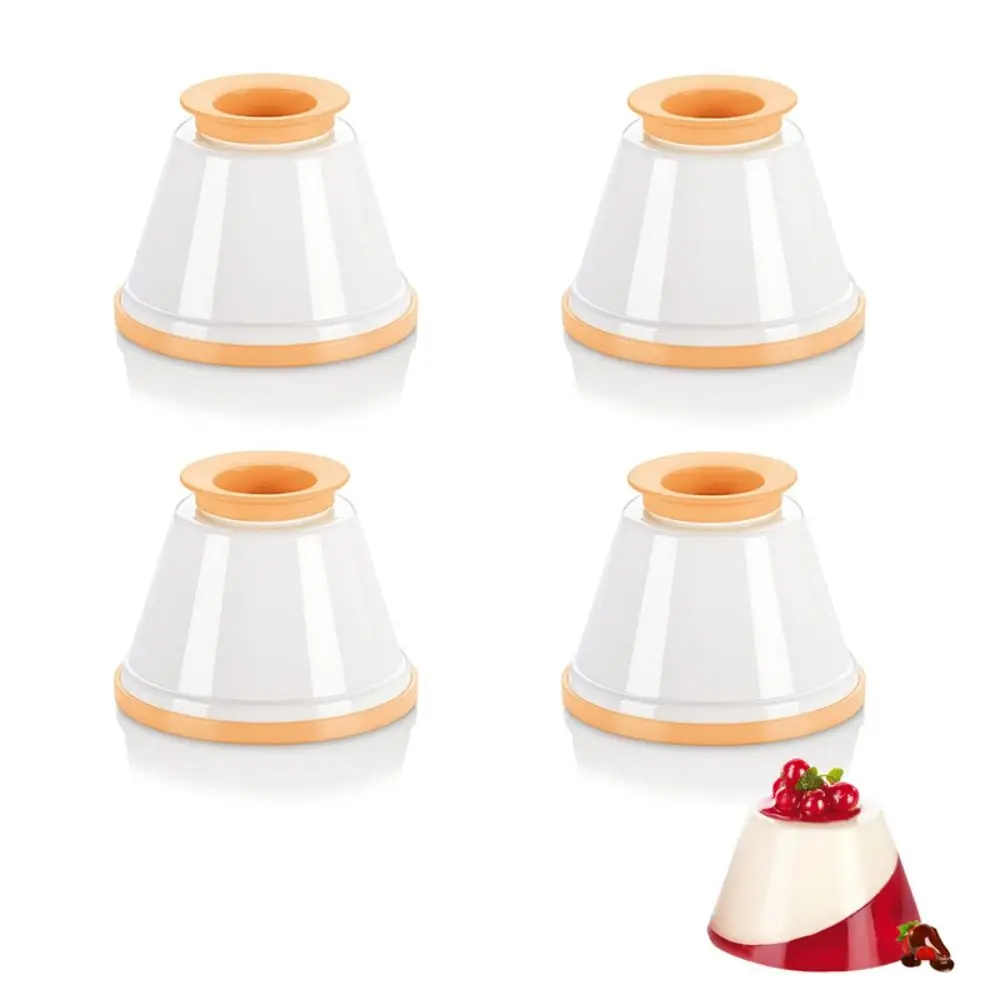 4pcs Plastic Panna Cotta Mould Candy Dishes Dessert Tray Yogurt