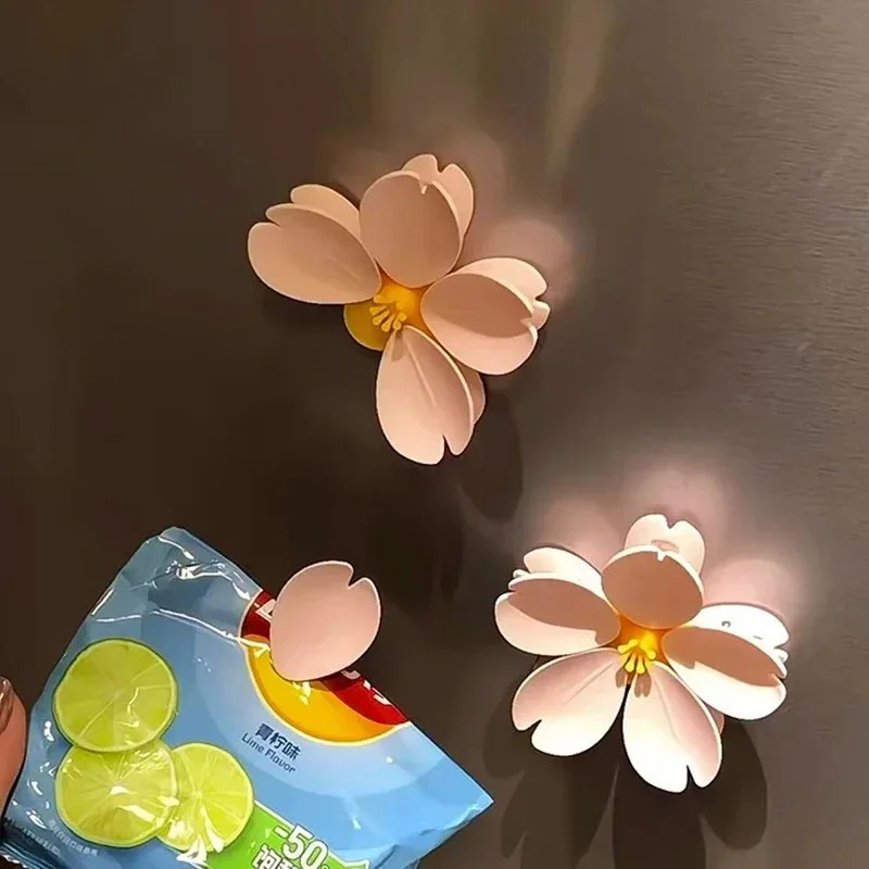 مقاوم للرطوبة ساكورا مشبك مغناطيسي لطيف نمط وجبة خفيفة تخزين ساكورا مشبك للغلق بإحكام حفظ الطعام مغناطيس الثلاجة