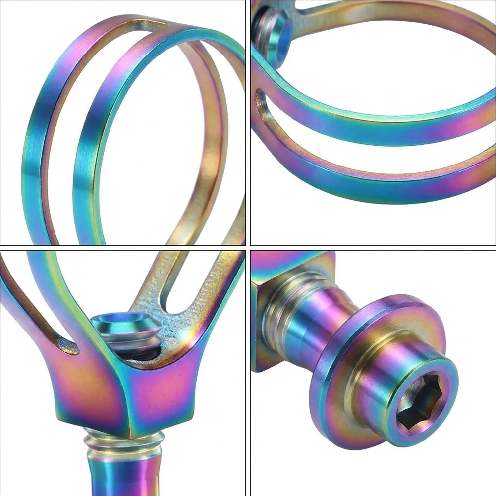 Ti-alloy Hand Adjustable Clamp Locking Ring Fixing Ring For Bicycle For Shifter Cable Gear Derailleur Sandblasted Grip Nut Part