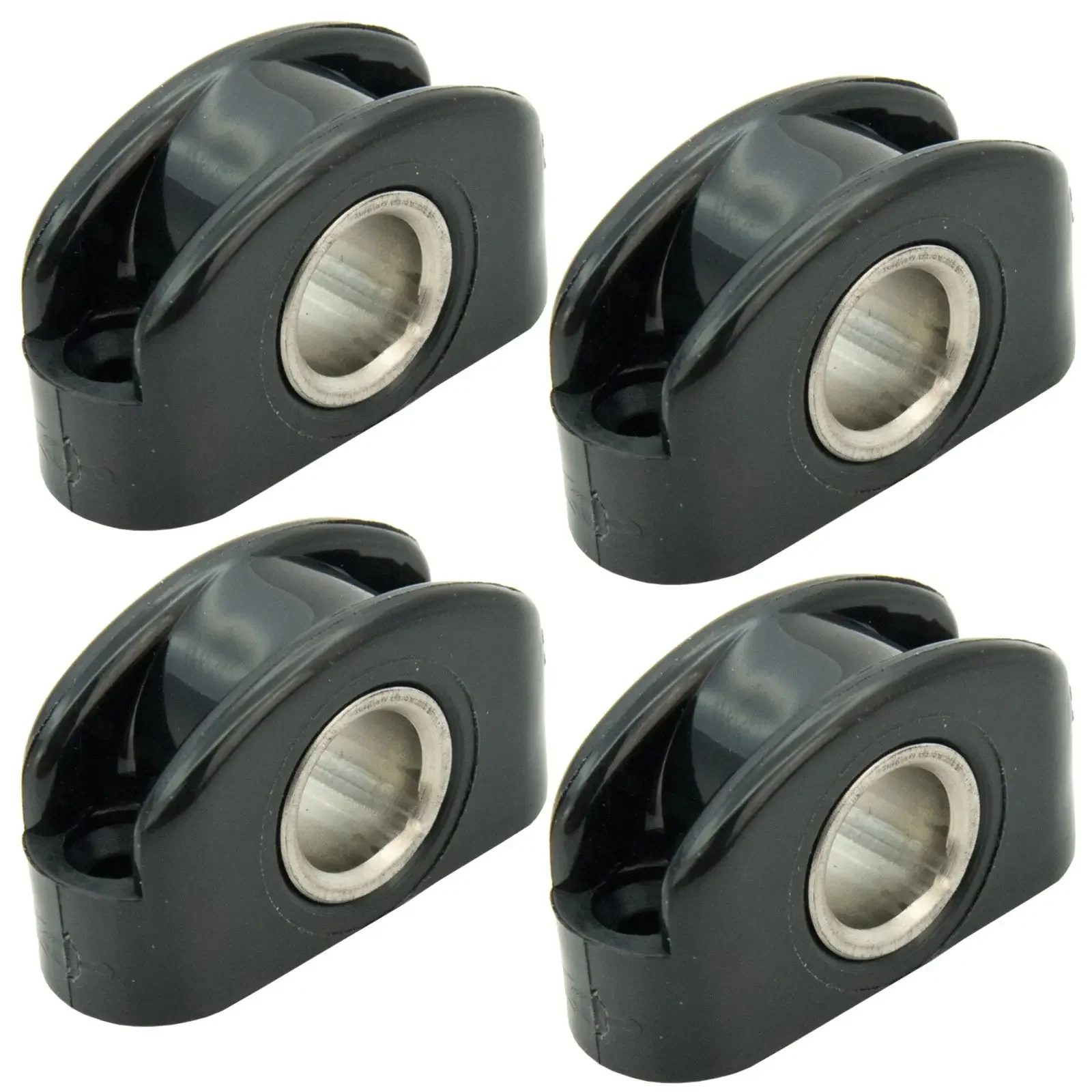 4PCS Marine Boat Fairlead Black Nylon Bullseye 12 mm 1/2