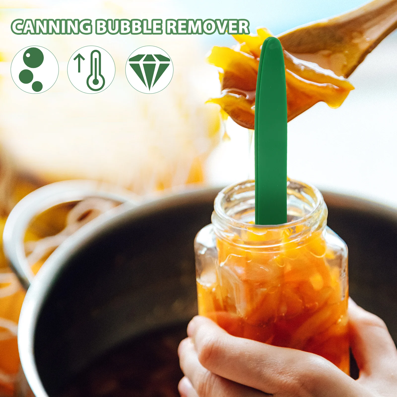

6pcs Canning Bubble Remover Reusable Plastic Measurer Tool for Kitchen Gadgets Food Lifting Jar Opener Bottle