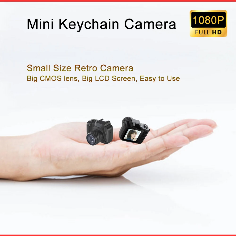 Mini Camera recorder 1.3 inch HD Personal body Stabilization Smallest Video Camcorders For Conference concerts With Lanyard