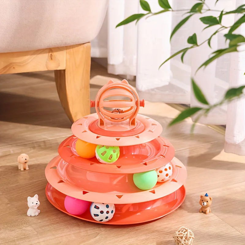 Cat Toy Four-layer Cat Turntable Cat Amusement Stick Self-entertainment Cat Amusement Relief Artifact Pet Supplies