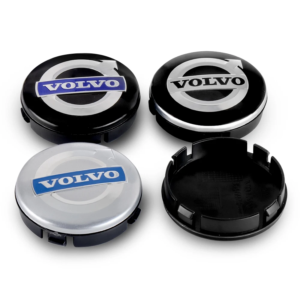 4 Uds 64MM tapas centrales de rueda de coche cubiertas de cubo insignia para Volvo Rdesign AWD C30 C70 S40 S60 S70 S80 S90 V40 V50 V60 V70 V90 XC40