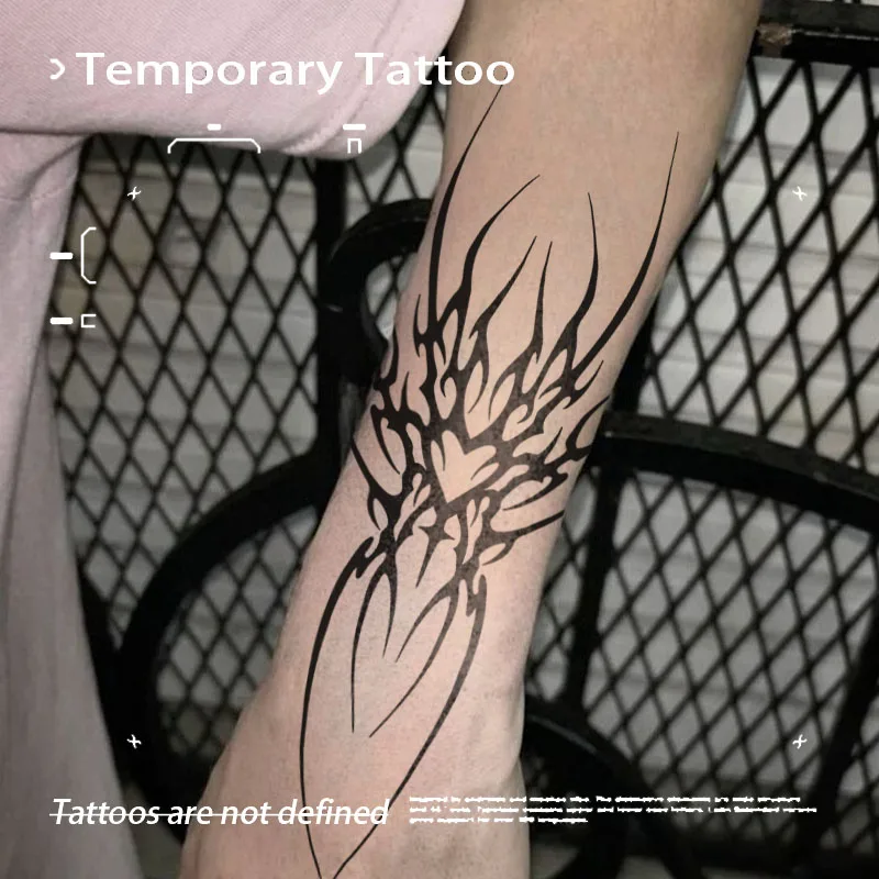 الأمريكية الظلام شوكة الذراع العشبية عصير الوشم ملصقات الرجال والنساء الساقين دائم للماء الوشم وهمية الوشم هدية حفلة