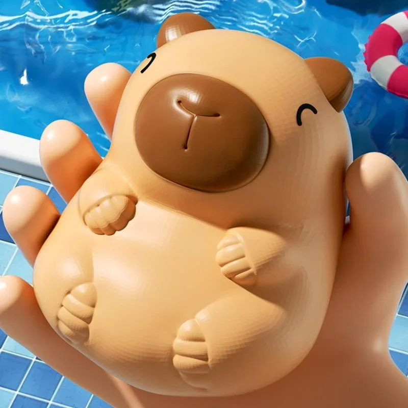 1 مجموعة الطفل الأم الحيوان ختم حوض لعبة العائمة التفاعلية المياه اللعب كابيبارا الحيوان للاستحمام بركة الشاطئ حوض الاستحمام اللعب #3