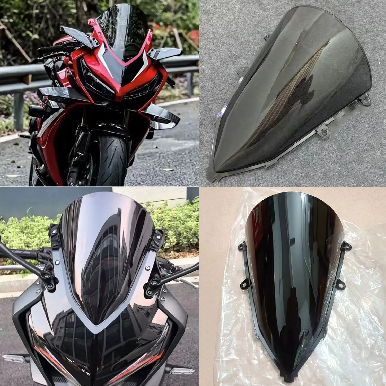 

For Honda CBR650R 2019 2020 2021 2022 2023 2024 CBR 650R Motorcycle Windscreen Double Bubble Windshield Screen Wind Deflectors