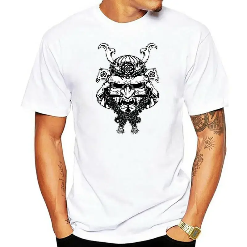 Samurai Mask Men's T-Shirt Interesting Pictures T Shirt Cheap Sale 100 % Cotton 2022 Fashion Slim Fit Top O-Neck Tee Shirt