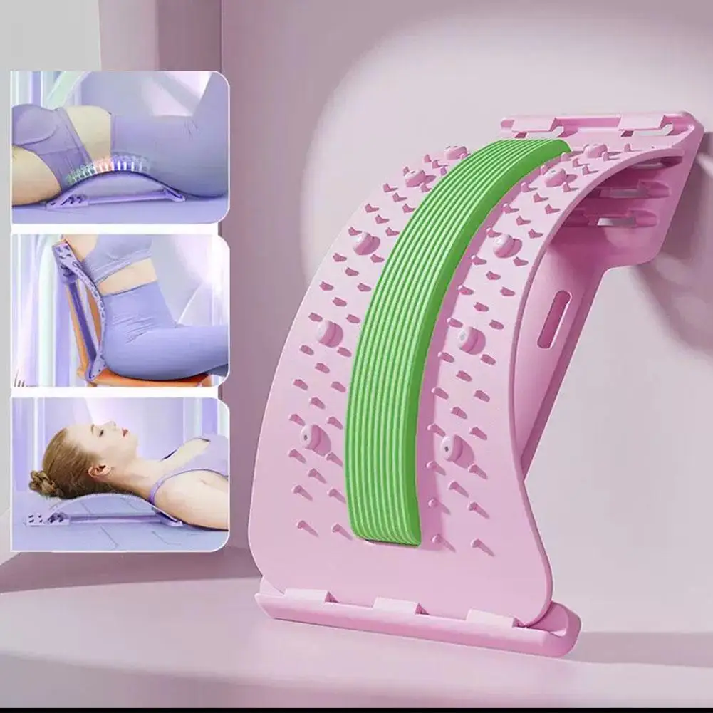 

1PCS Back Massager Stretch Lumbar Support Relaxation Spine Pain Relief Vertebral Relaxer Stretches Corrects Waist Body Recovery