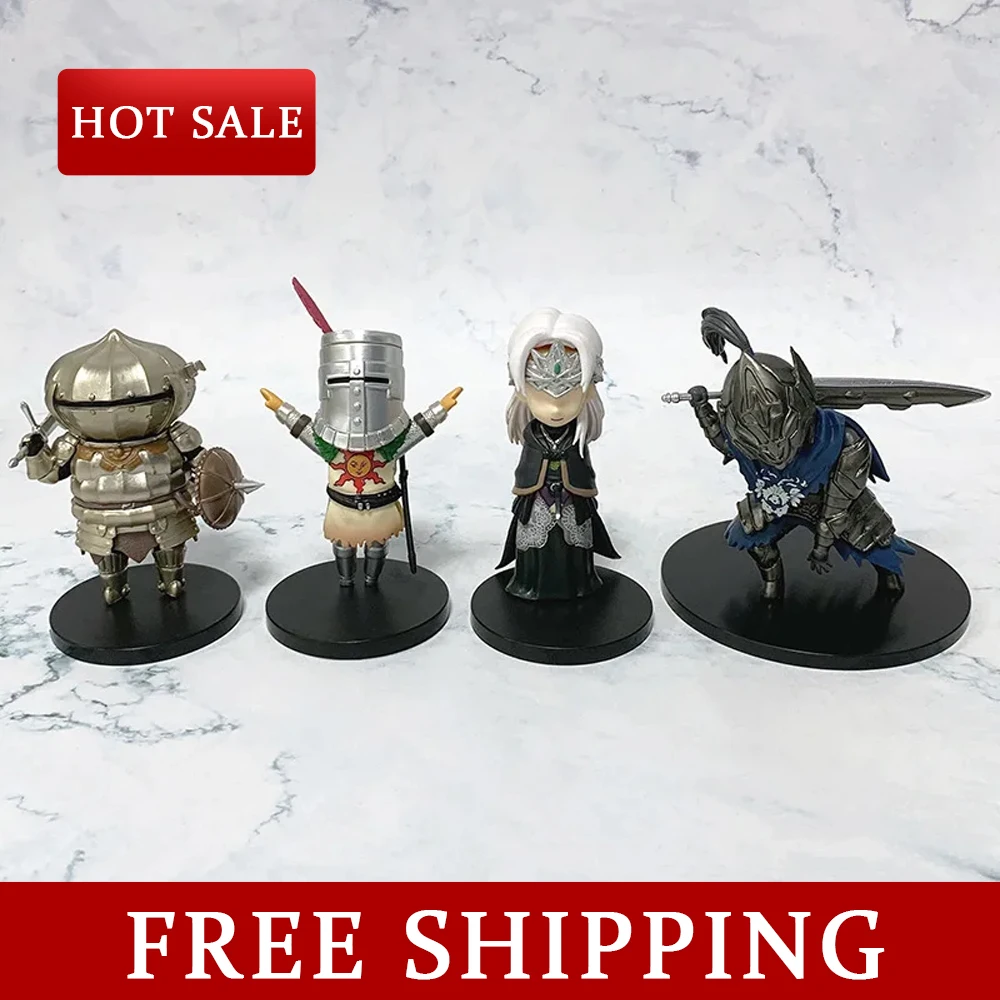 10cm Game Dark Souls Cute Sign Artorias He Abysswalker Onion Knights Olaire of Astora Fire Keeper PVC Ornaments Outdoor Toys