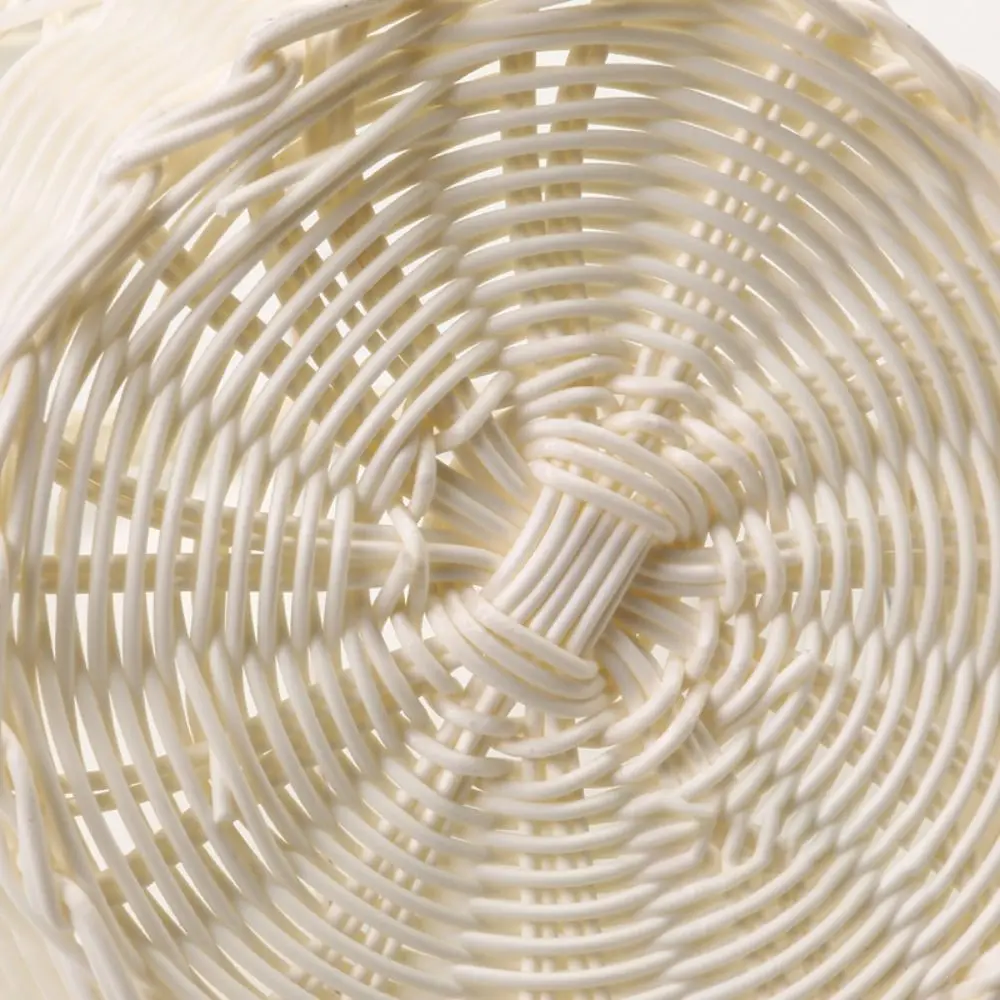 New Plastic Rattan Storage Basket Handmade Large Capacity Fruit Storage Bin Multifunction Durable Rattan Fruit Basket