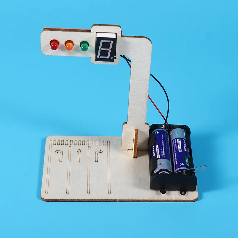 Kinder, Grundschüler, Technologieproduktion, Gizmo DIY handgefertigte Materialien, intelligentes Ampel-Signalleuchte D
