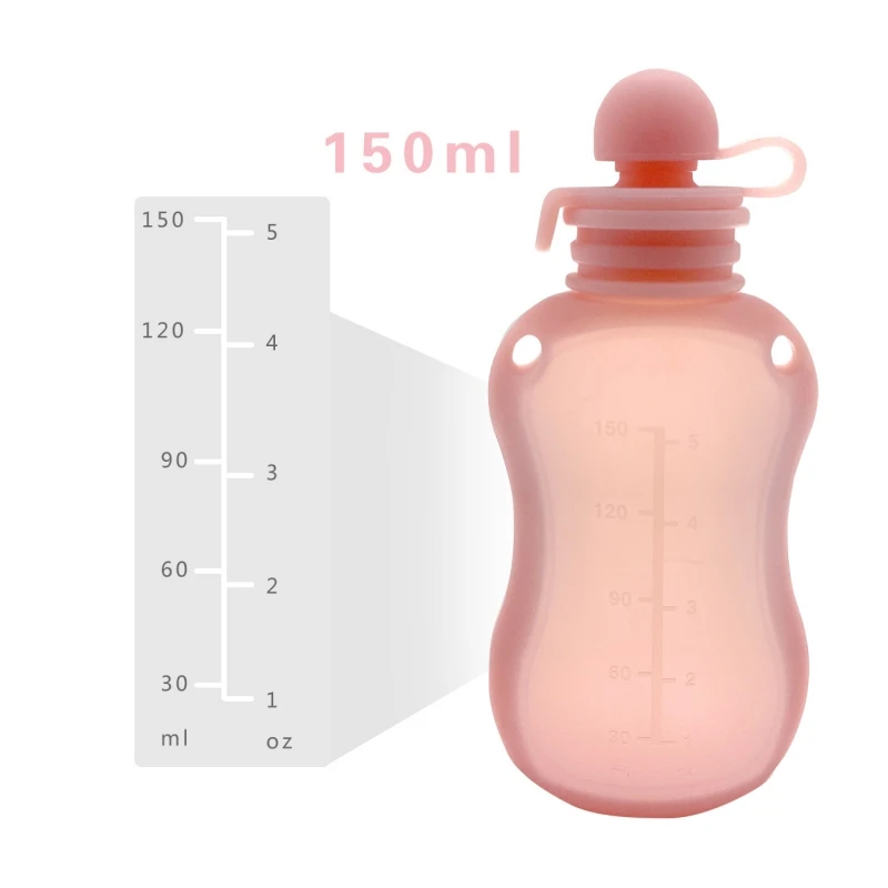Silikonowa torba do przechowywania mleka matki 5,07 uncji Silikonowa torba na żywność wielokrotnego użytku Niezawierająca BPA Silikonowa torba do