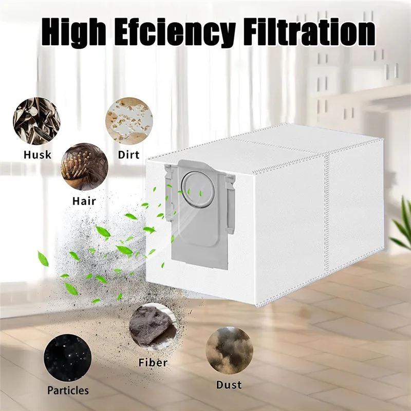 

9M-Vacuum Accessories For Roborock Qrevo S/Qrevo Pro/Qrevo Maxv Cleaner Robot Mop Cloth Pads Vacuum Dust Bags Hepa Filters