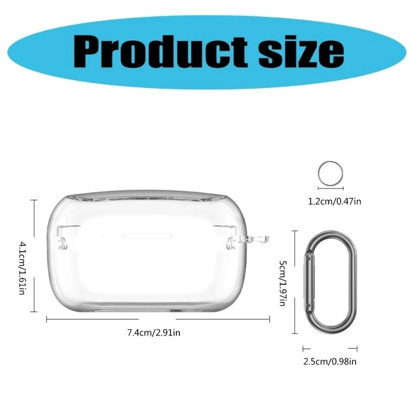Headphone Clear Shockproof Housing Skin-friendly TPU Cover for TE-V1R HEN Washable Shell Protector Nonslip Sleeve