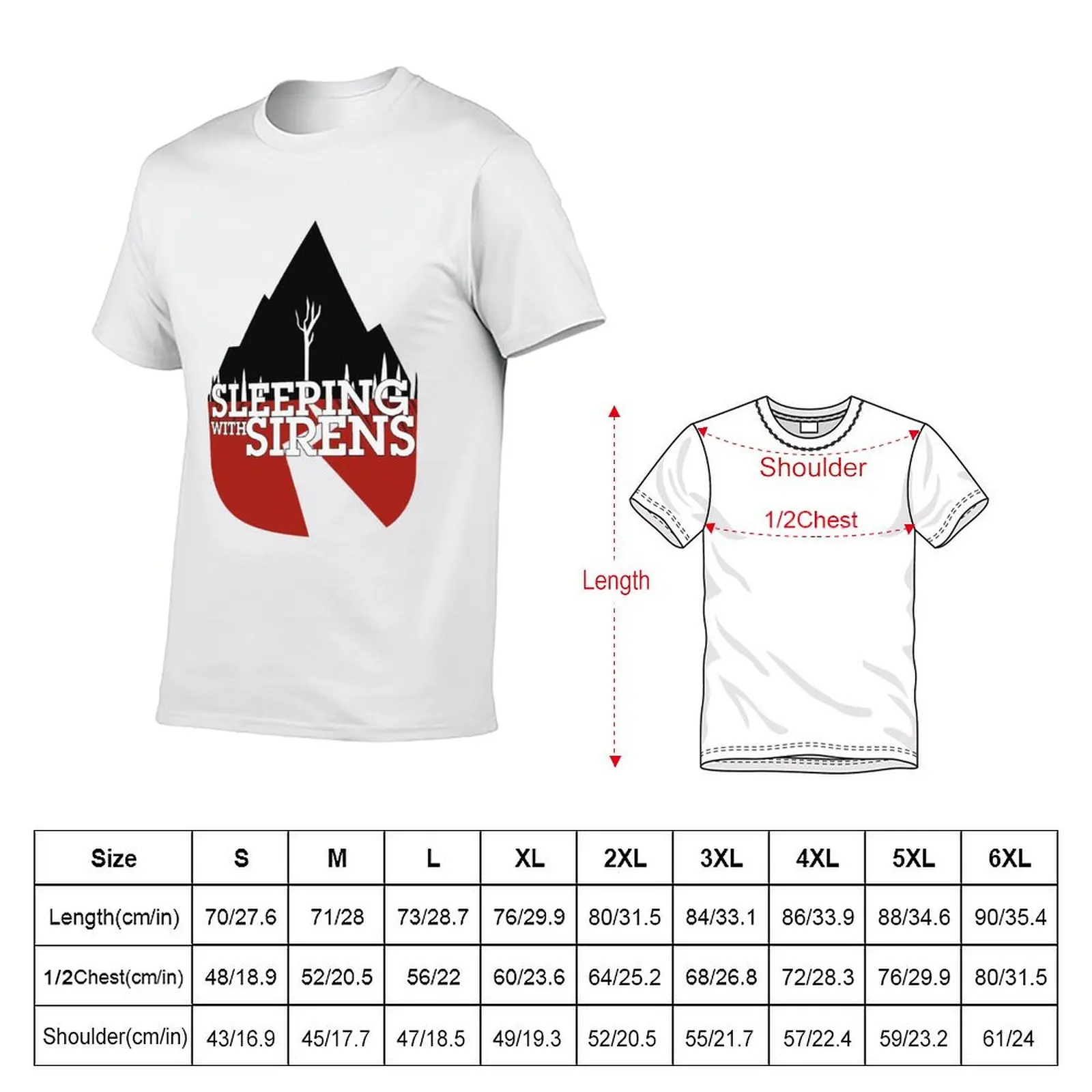 Sleeping With Sirens Art T-Shirt Plus Size Solid Color T-Shirt - view 2