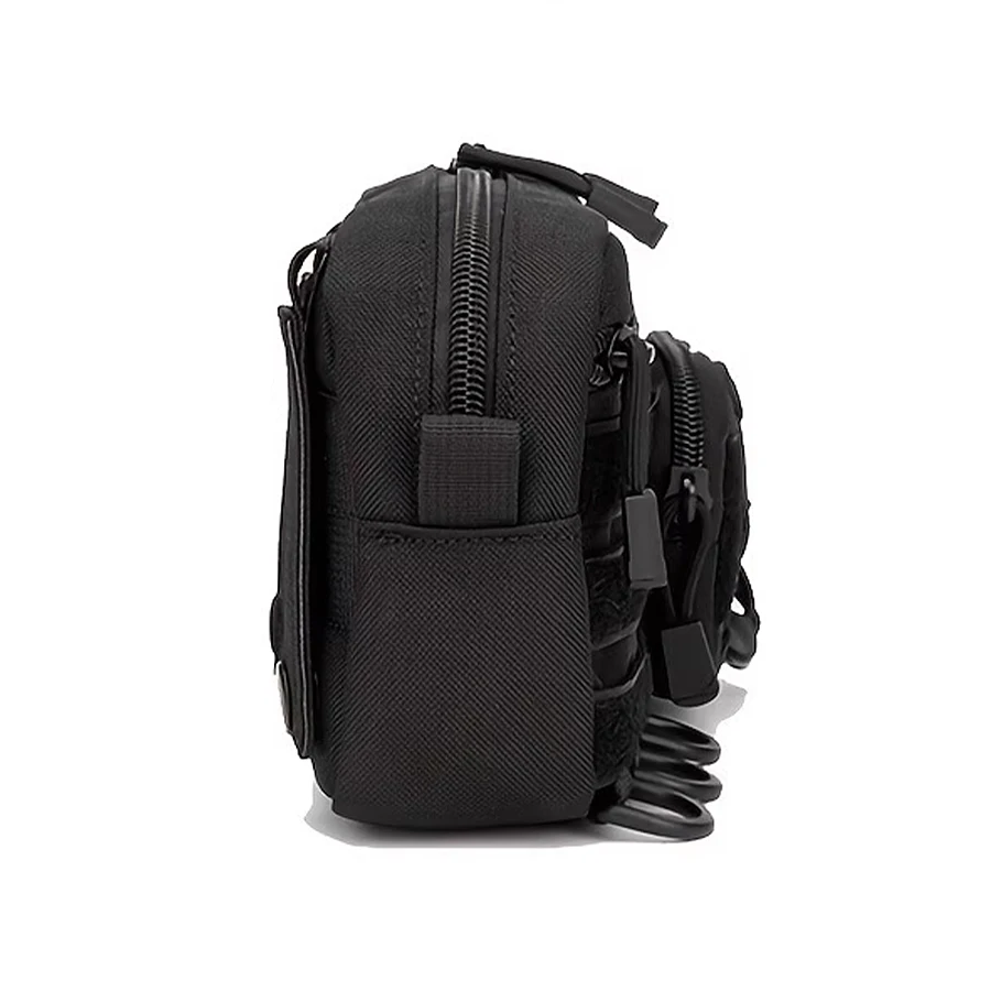 حقيبة معلقة بسحاب مزدوج للرياضات الخارجية، حقيبة تخزين معلقة على الخصر #4