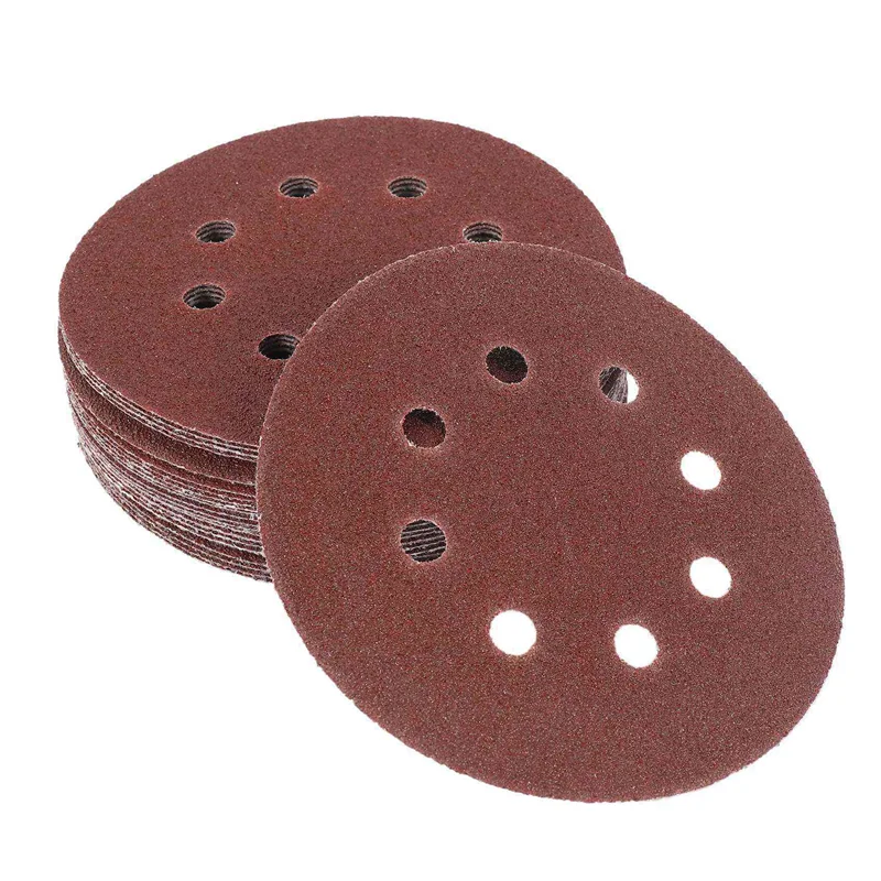 

ABRW-150Pcs 5 Inch 125Mm Round Sandpaper Eight Hole Disk Sand Sheets Grit 40/60/80/120/240 Hook And Loop Sanding Disc Polish