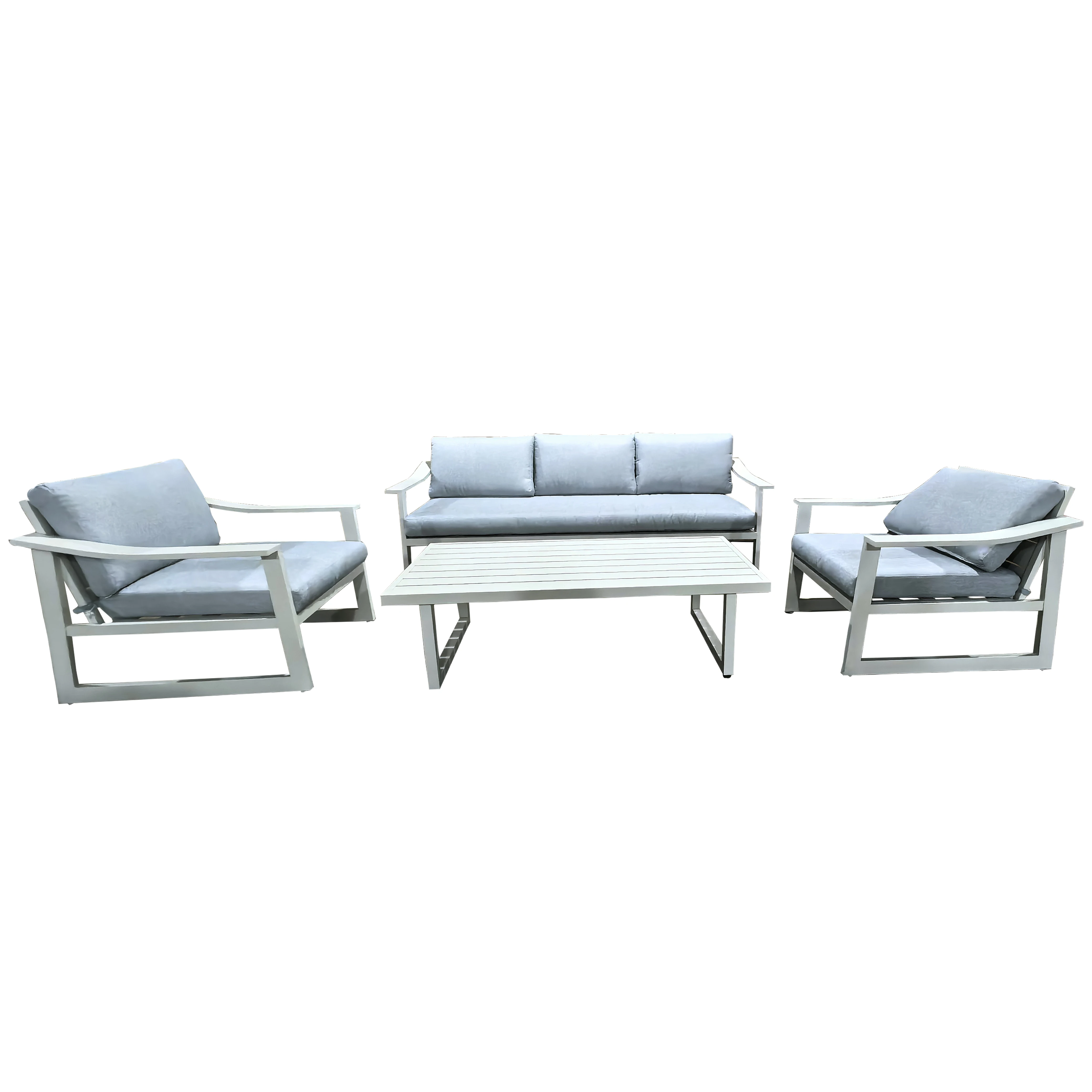 

High Quality 4-Piece Modern Design Outdoor Aluminum Garden Sofa Set for Patio Garden Hotel