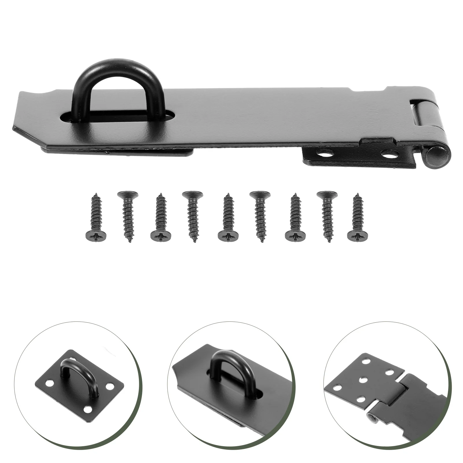 

1Set Multi-Function Stainless Steel Hasp Lock Wear-Resistant Portable Secure for Various Doors Cabinets Windows Sheds Drawers