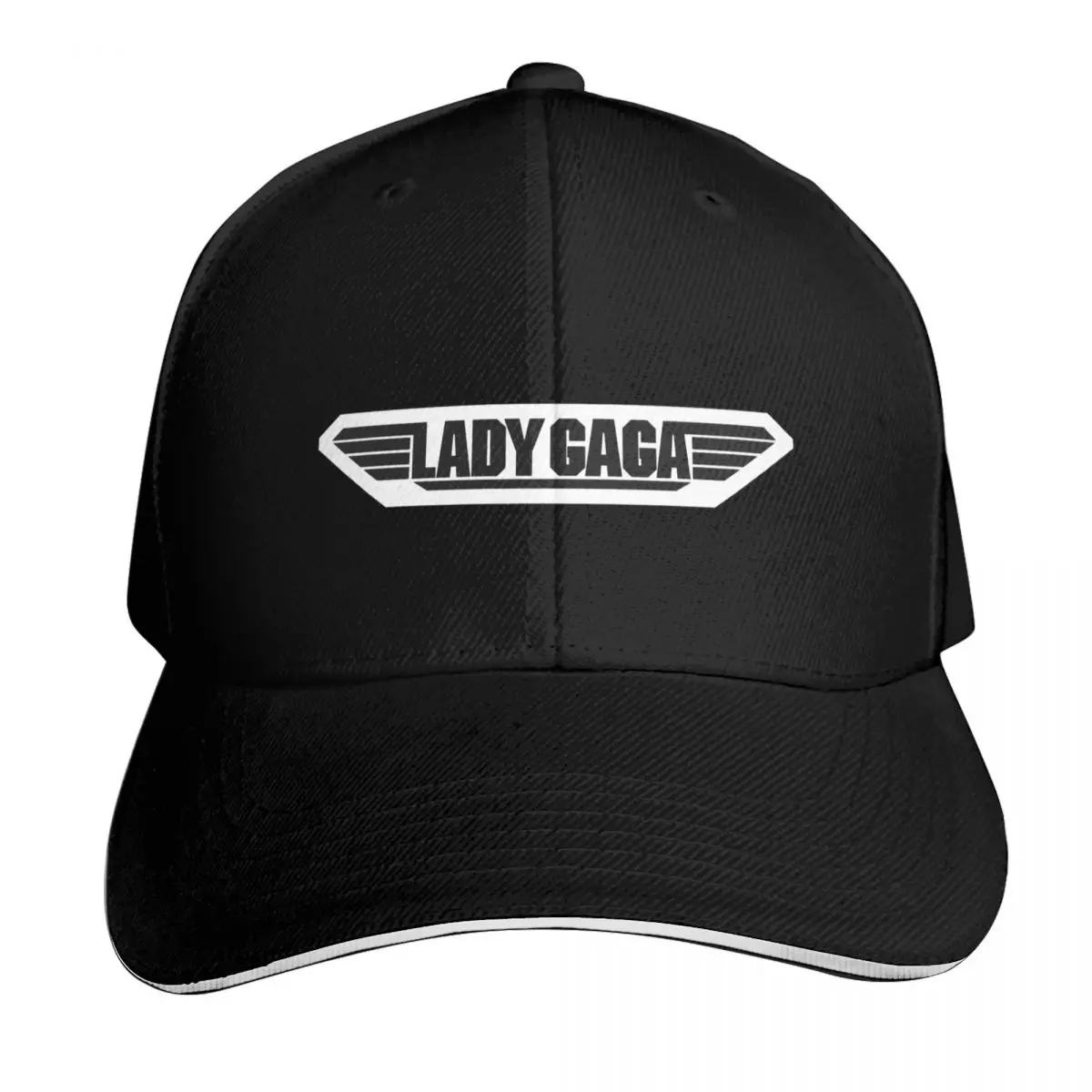 

Lady Gaga - Hold My Hand Logo (Black on White) Baseball Cap cute Golf Cap Mens Caps Women's
