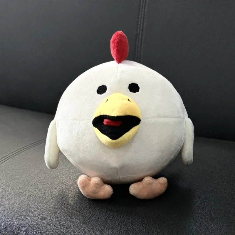 Muñeco de juguete de peluche para correr, pistola de pollo, pequeño, blanco