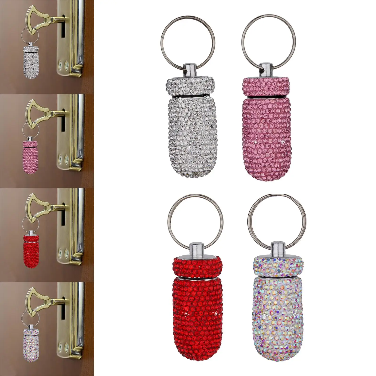 

Mini Case Keychain Waterproof Storage Carrier Aluminum Alloy