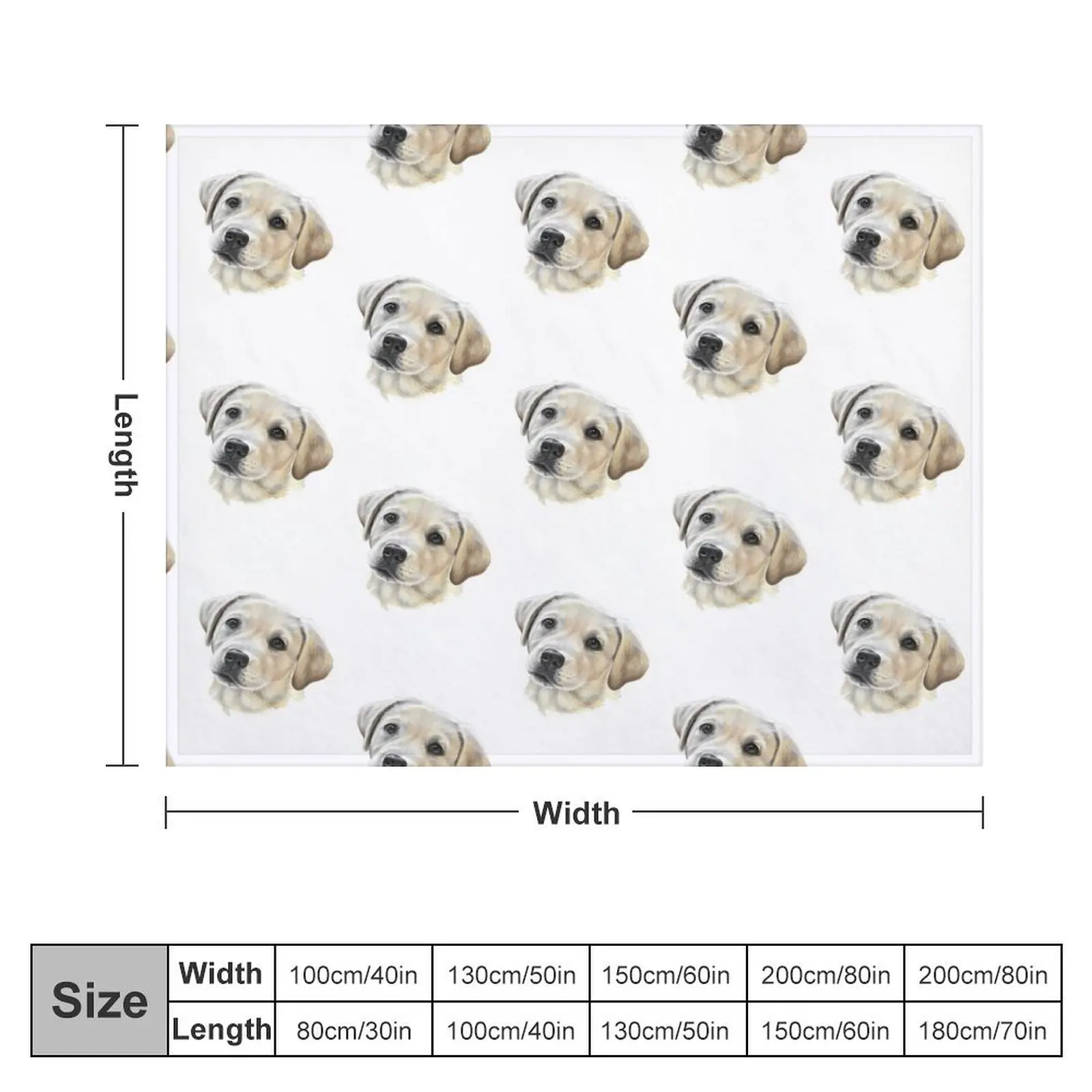 Golden labrador puppy Throw Blanket blankets ands Hair Stuffeds funny gift Blankets