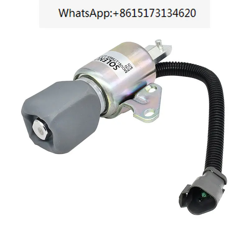 

12V Fuel Cut Off Stop Solenoid 1756ES-12SUC11B1S5 Compatible with Komatsu Excavator PC18MR-3 Engine 3D67E-2A 3D67E