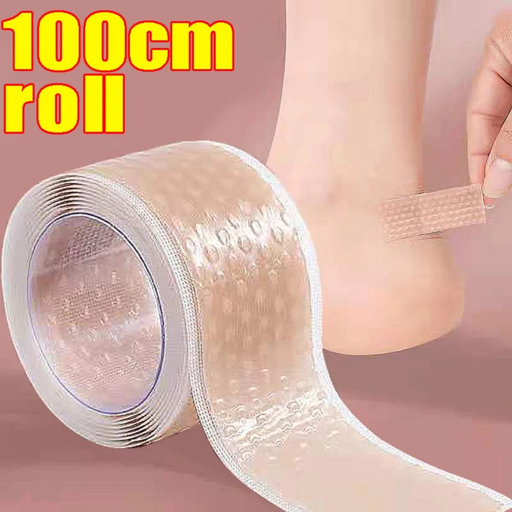 Rollo de Gel de silicona Invisible, cinta antidesgaste para proteger el talón, herramienta para el cuidado de los pies, para el talón pegatina, 1