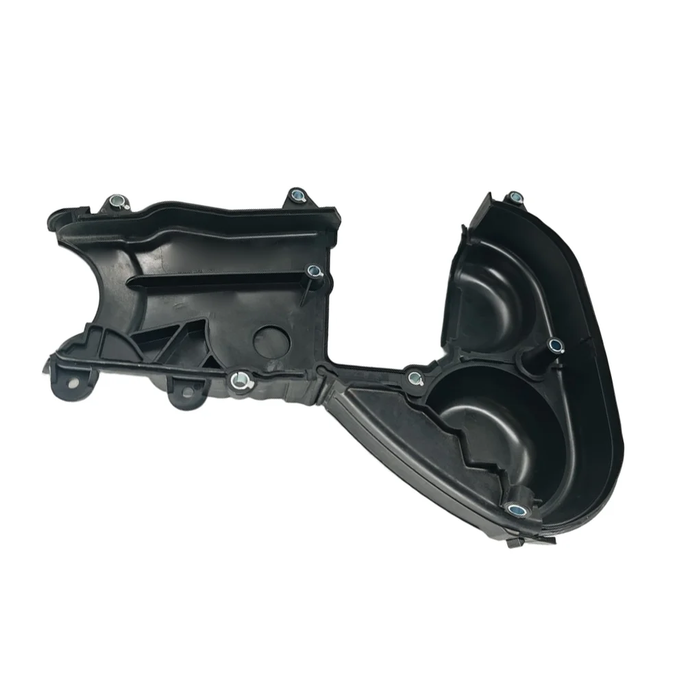 Engine Rebuilding Kit Front Engine Cover Timing Belt Cover Black Finish Cover Anti-Aging Properties Pressure Resistant