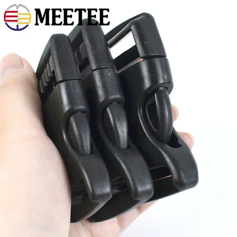 10/20Pcs Plastic Side Release Buckles 10-50mm Black Backpack Strap Adjustable Clasp Webbing Hook Luggage Dog Collar Accessories