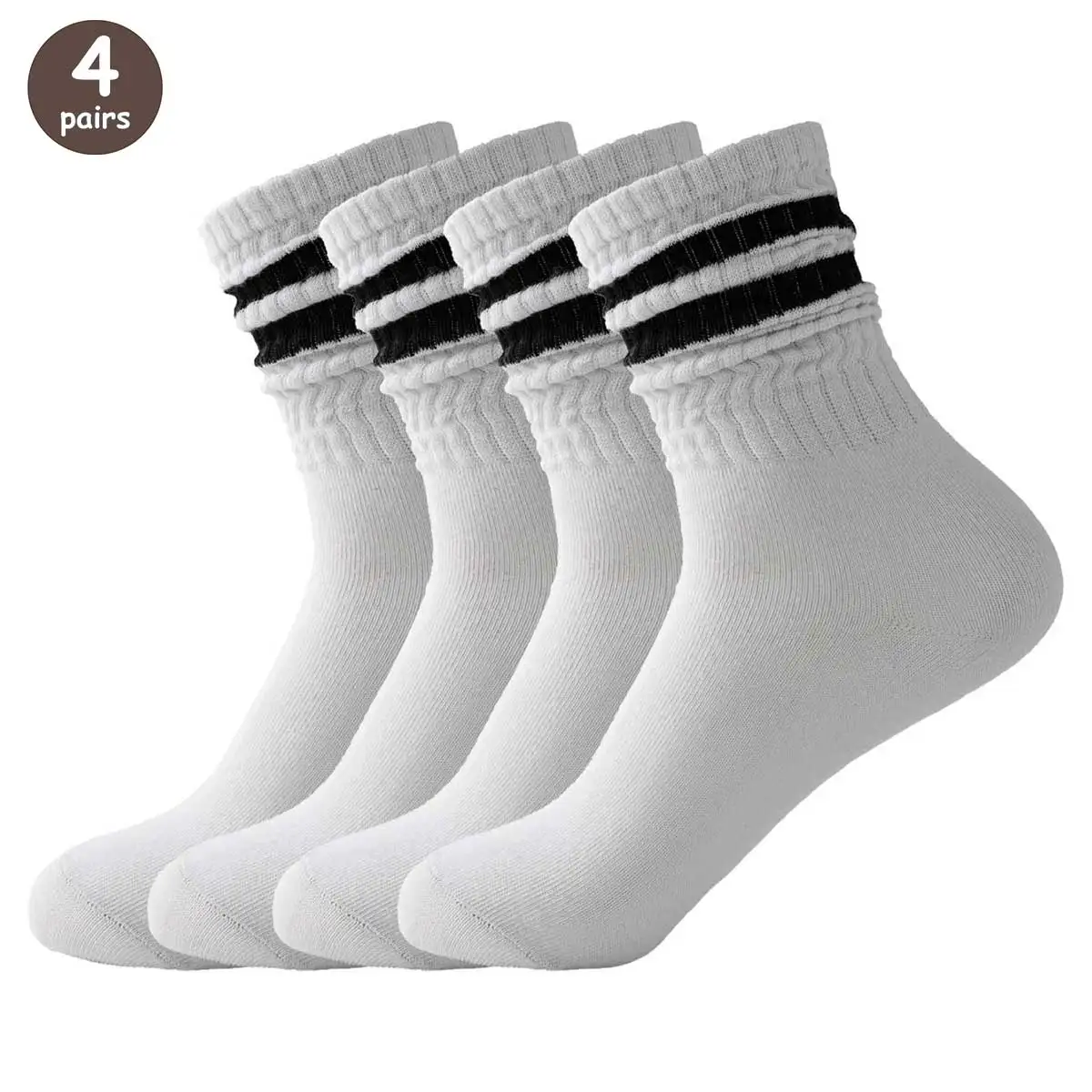 4 Pairs Stripe Patt… - image