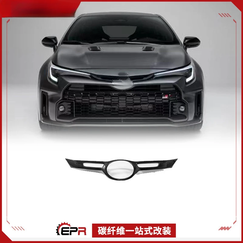 

Для Toyota GR Corolla сухая решетка переднего бампера из углеродного волокна, декоративная наклейка
