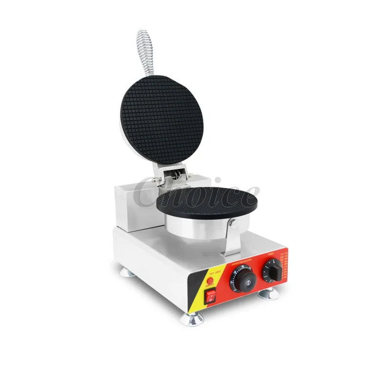 

Electric Non-Stick Rounded Egg Roll Waffle Baker Waffle Making Machine Single Head Ice Cream Rolled Cone Skin Maker