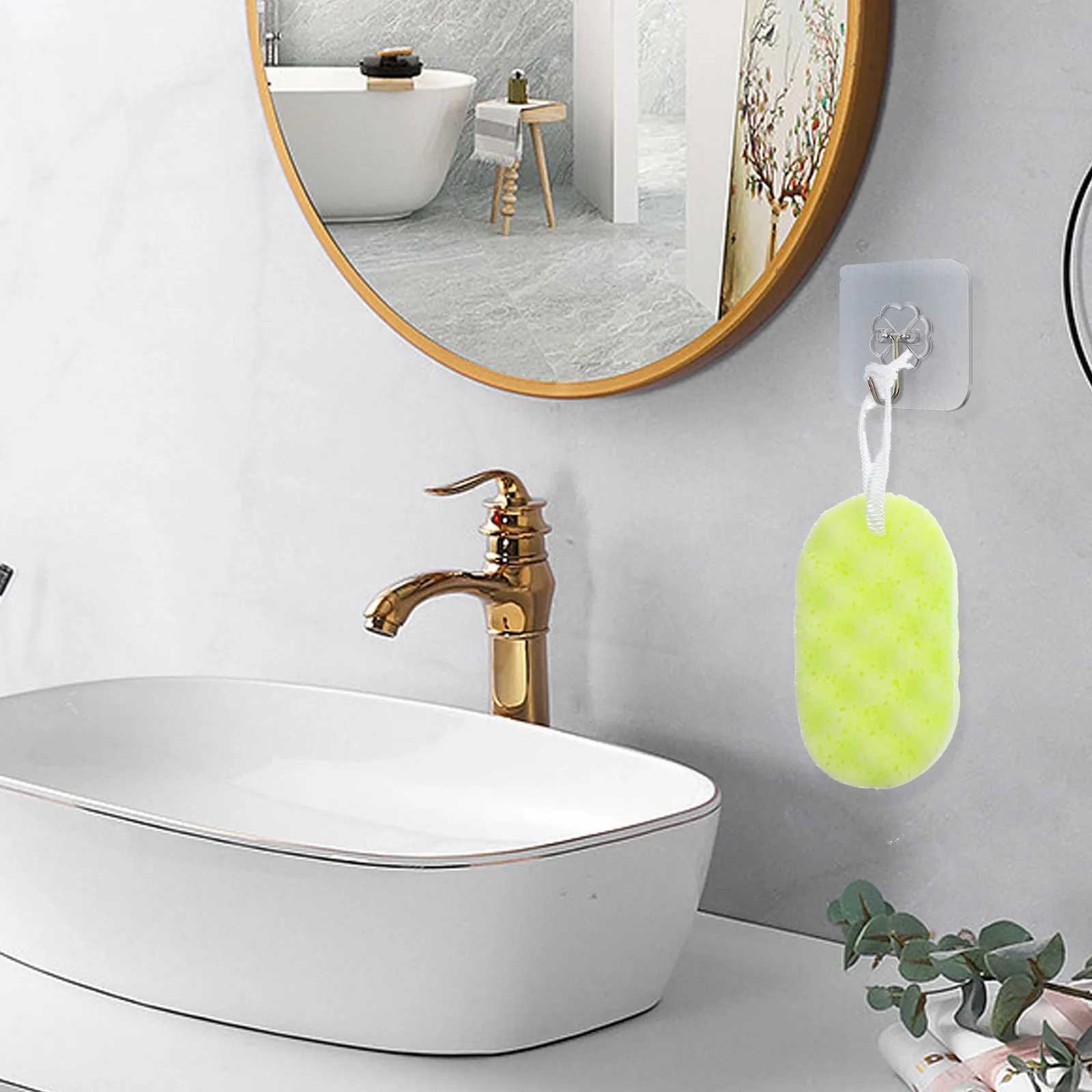 

3Pcs Bath Sponge Soft Exfoliating Body Sponge Shower Scrubber Hanging Rope Gentle Cleansing Bath Accessory Bathing Scrubbers