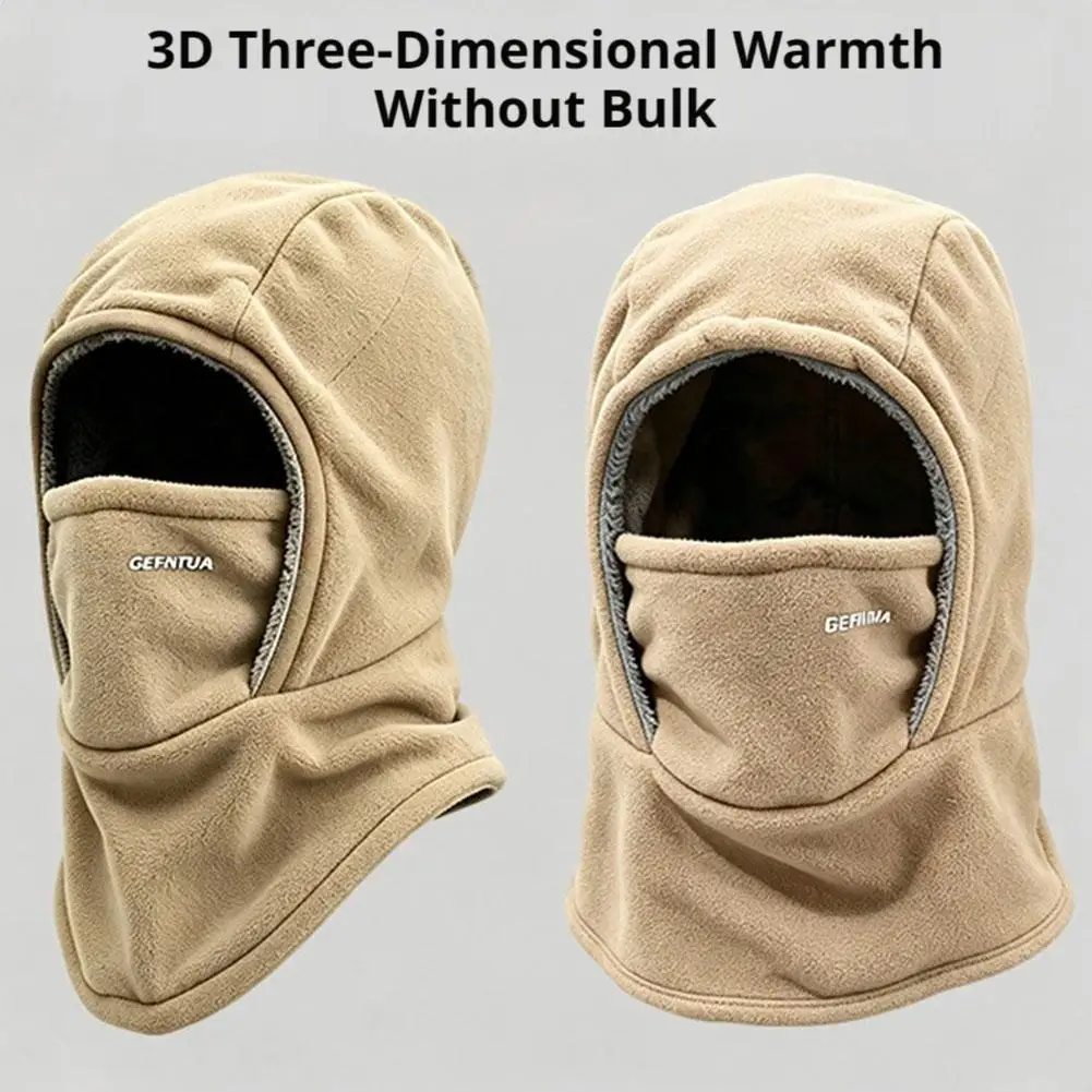 Winter Balaclava Ski Mask Drawstring Thermal Fleece Face Mask Windproof Neck Warmer Hood Men Women Cycling Snowboard Hat