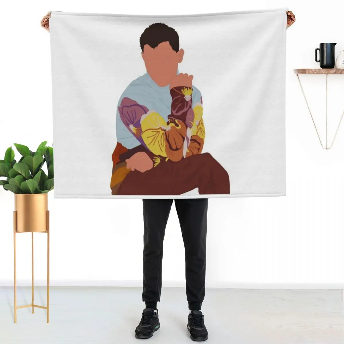

Nick Jonas Throw Blanket Soft Warm Blanket Gift for Grandparents